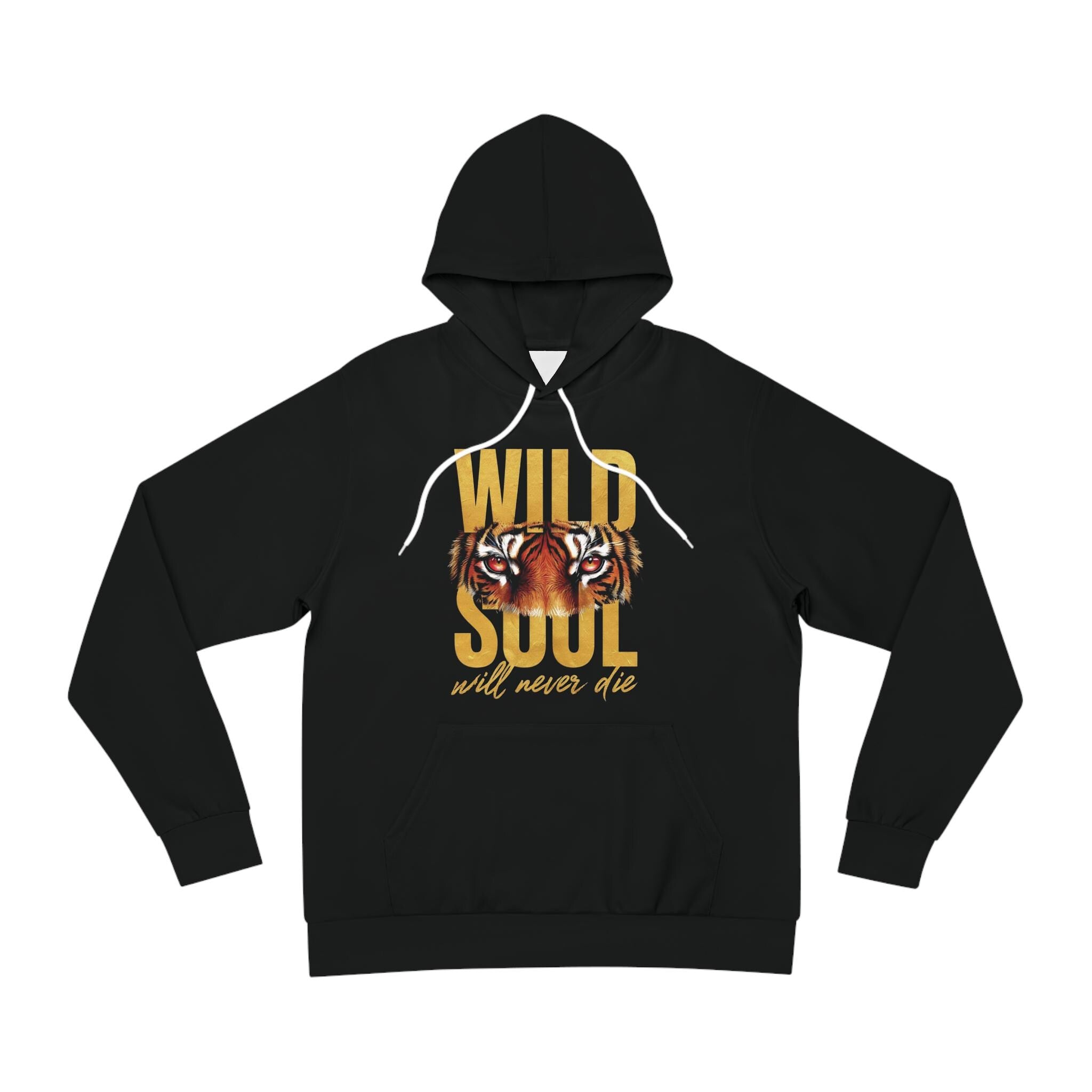 Wild Soul tiger face hoodie | brown pullover