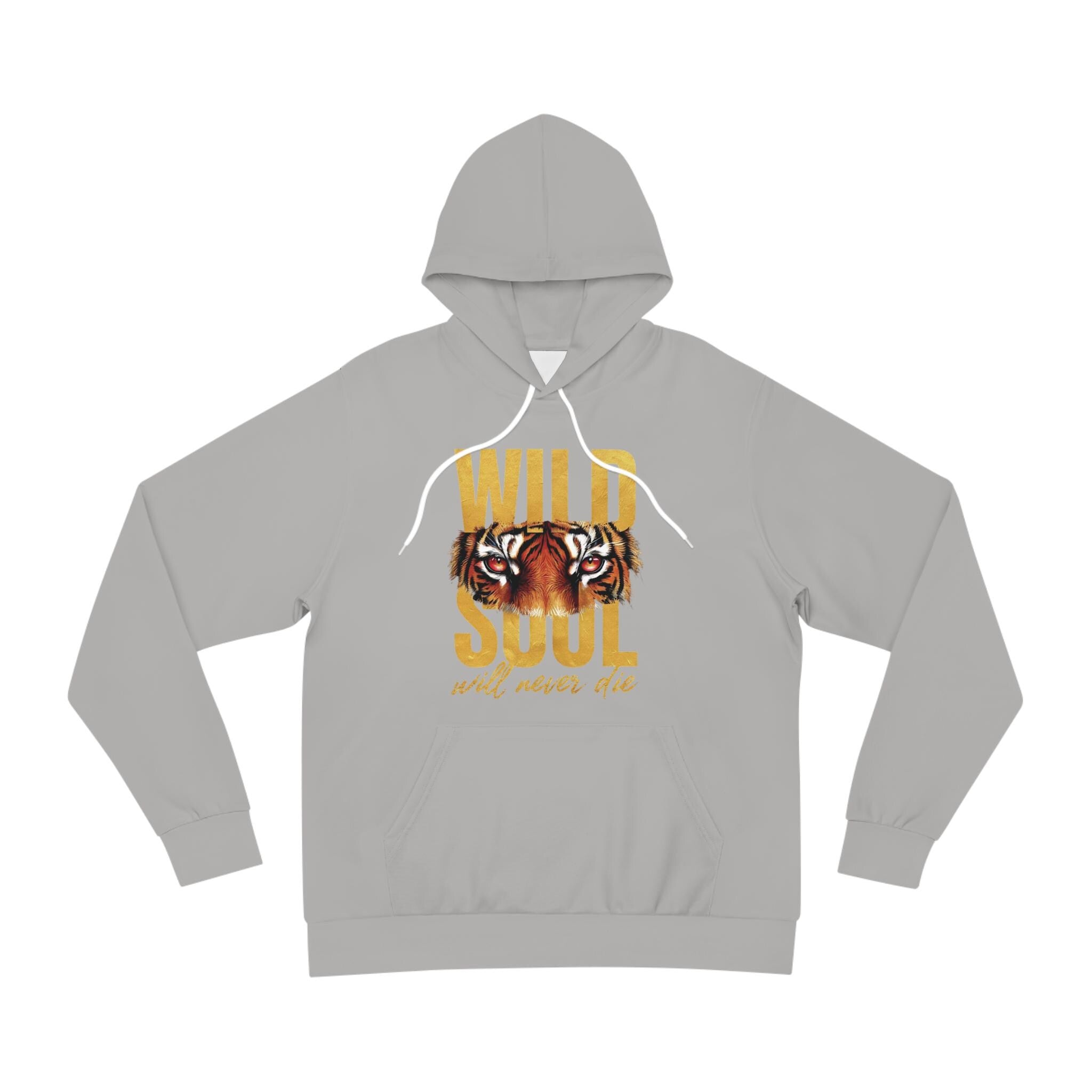 Wild Soul tiger face hoodie | brown pullover