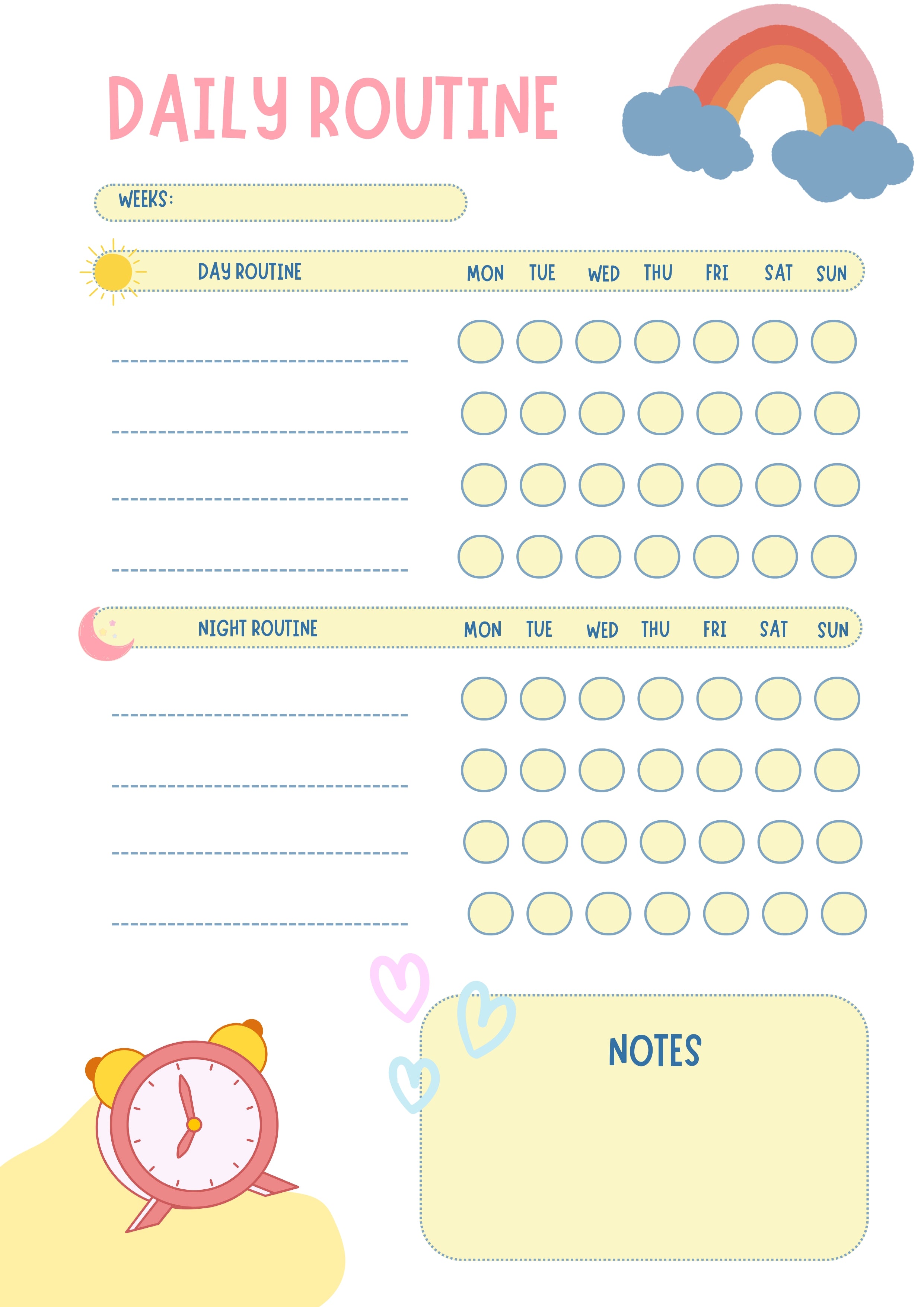 Kids Daily Routine Planner