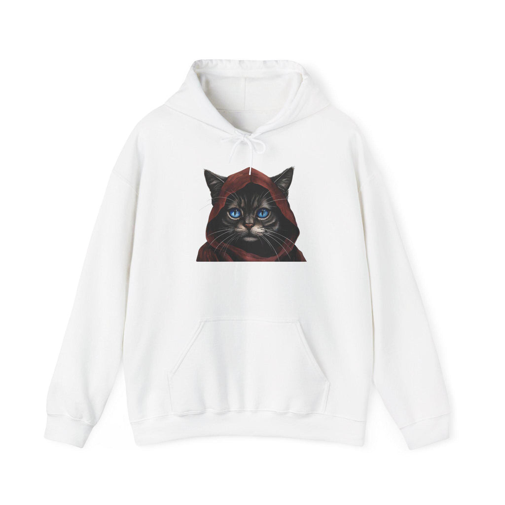Mystic Blue-Eyed Cat in Red Cloak hoodie |